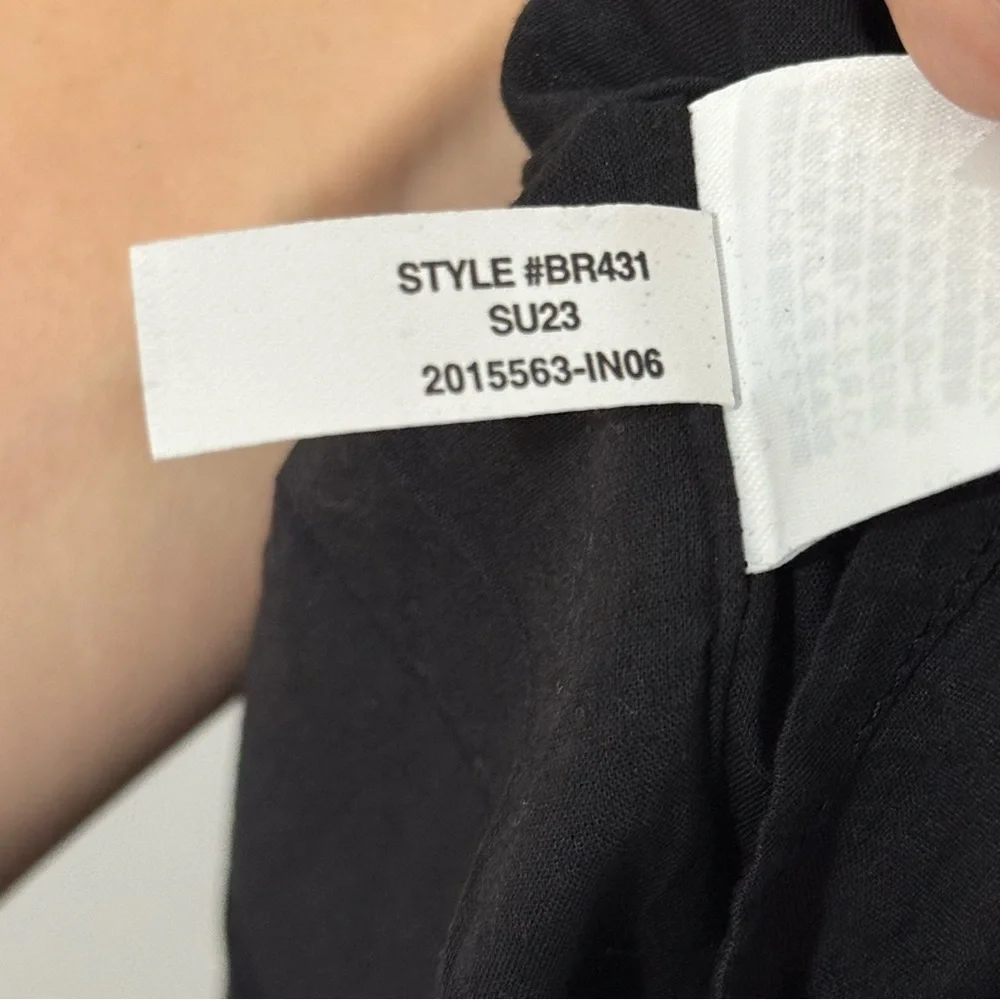 NWT! J.Crew Maxine Black A-line Linen High Neck Shift Dress Size 2X